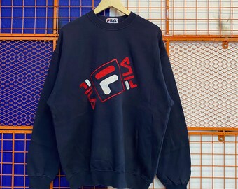 Vintage Fila Embroidery Big Logo Sweatshirt Crewneck