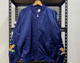 Souvenir Jacket Far East Tour Japan Embroidery Blue Colour - Etsy
