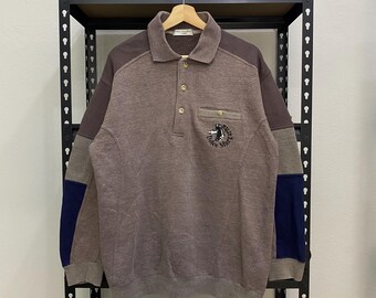 Vintage Dolce Margarita Designer Sweatshirt Collar Button Ups Size L