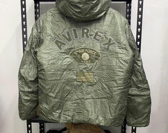 Avirex Bomber Jacket Military Army Green Colour