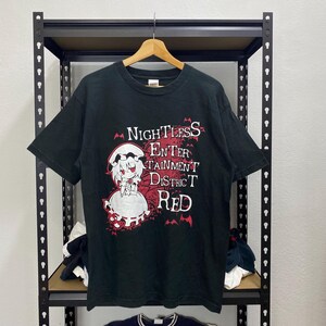 Vintage Nightless Entertainment District Red From Angel Type Anime Tshirt