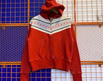 Vintage Cushman Sweatshirt Hoodie Full Zip 90s Rare Design