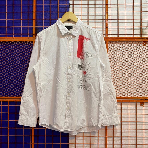 Dsquared2, Vintage Dsquared2 Shirt Designer White Colour