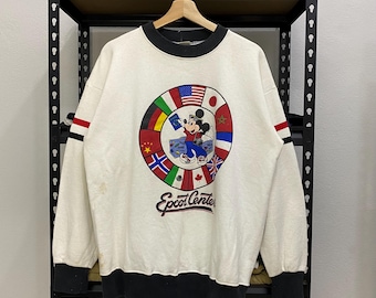 Vintage Mickey Mouse Disney World Sweatshirt Crewneck 90s Size L