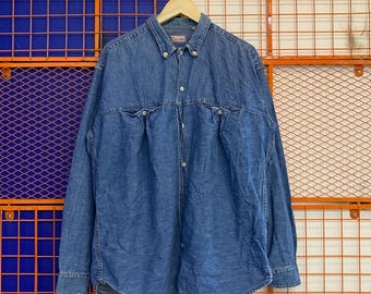 Vintage Blue Blue Jeans Shirt Designer Japanese Brand