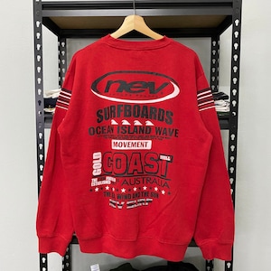 Sweatshirt Nev Surfplankstijl Rode Kleur Streetwear
