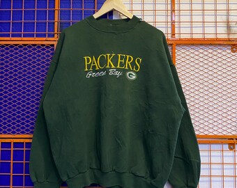 Vintage Logo 7 Packers Green Bay Tröja Rund Hals