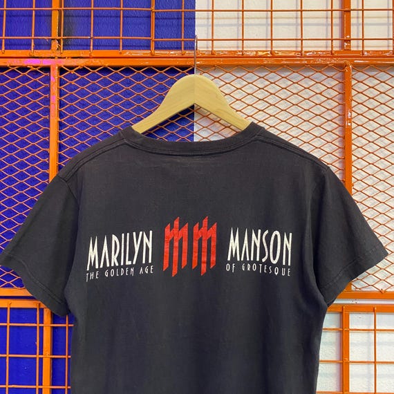 Vintage Marilyn Manson Rock Band Tshirt Y2K - Etsy