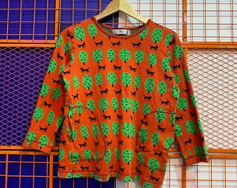 Vintage Atsuko Matano By Wacoal Black Cat And Tree Design Sweatshirt Women Fashion