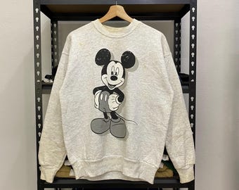 Vintage Micky Maus Disney Store Sweatshirt Rundhals Großes Logo
