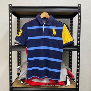Polo Ralph Lauren Stripes Seltenes Design Poloshirt Kinder