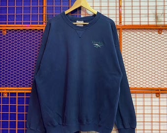Vintage Reebok Sweatshirt Crewneck Small Logo Embroidery Sportswear Size Large