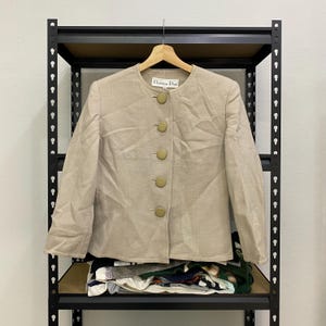 Vintage Christian Dior Suit Blazer Button Designer