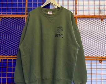 Vintage USMC Army Sweatshirt Military 90s