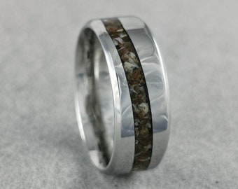 Stainless Steel Ring, Bronzite Ring, Shark Tooth Ring, Men Band, Unique Gift, Wedding Ring, Promise Ring, Engagement Ring, Mens Ring