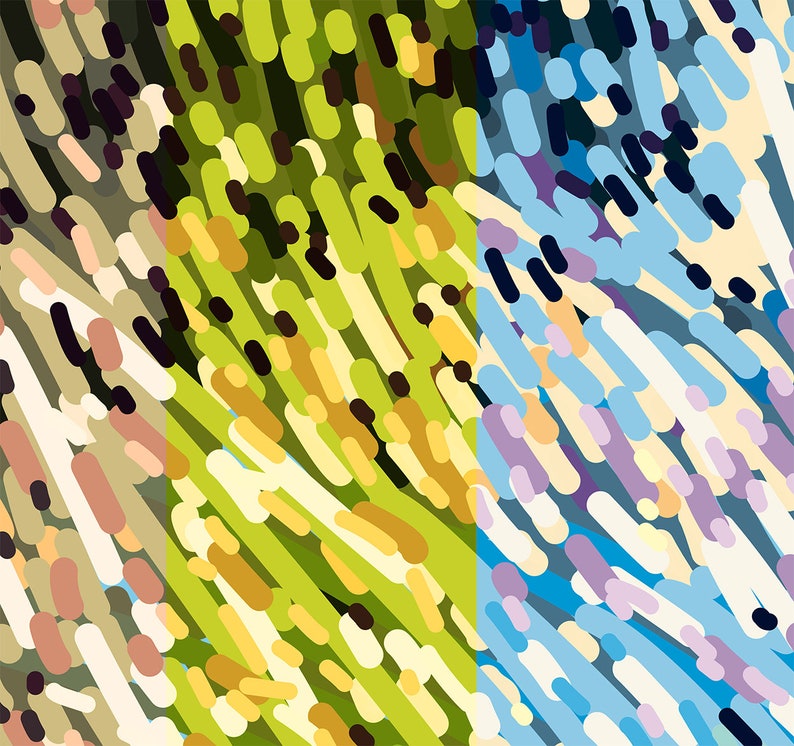 CANVAS PRINT Colorful Multicolor Stripes Extra Long Art Large Etsy