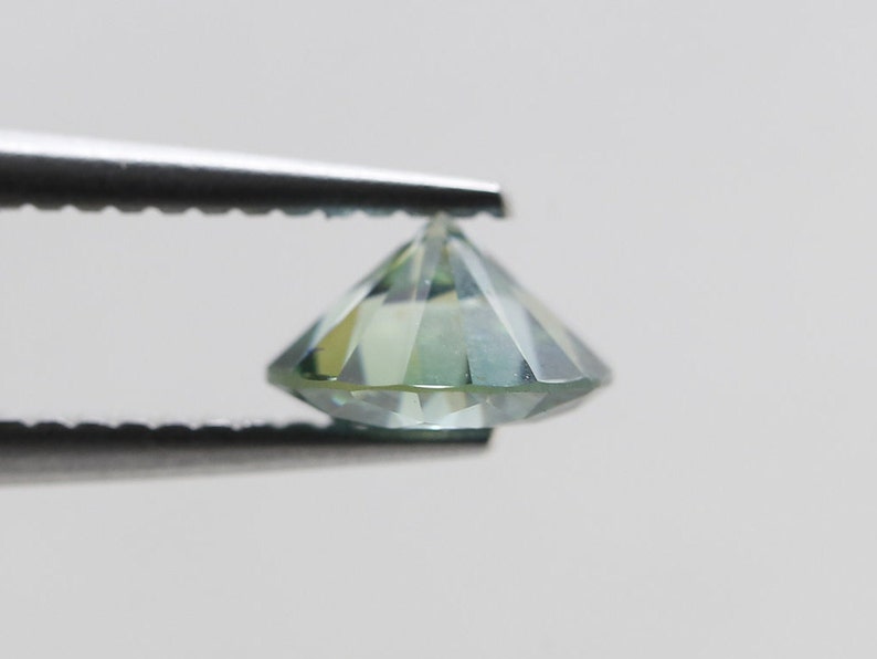 RG-93 Loose Moissanite diamond Round cut Greenish Blue 1.02 Ct