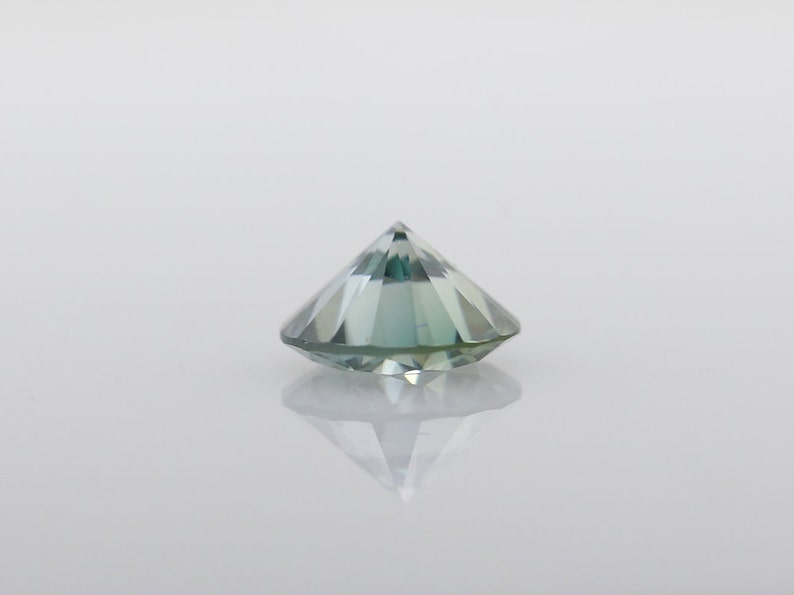 RG-93 Loose Moissanite diamond Round cut Greenish Blue 1.02 Ct