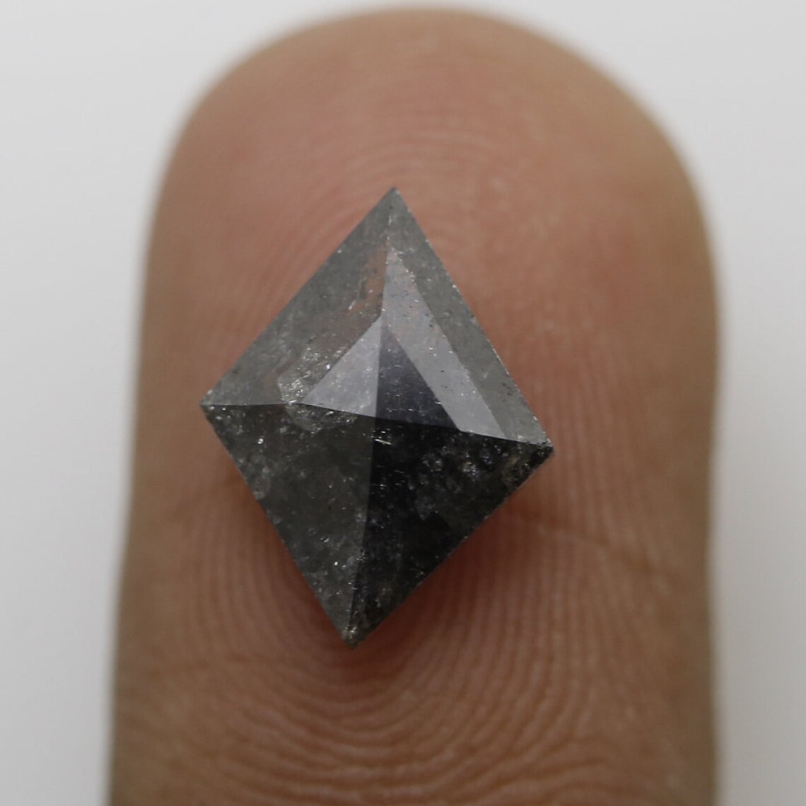 Salt and pepper diamond Lozenge cut Gray 2.38 Ct. RG61 Etsy