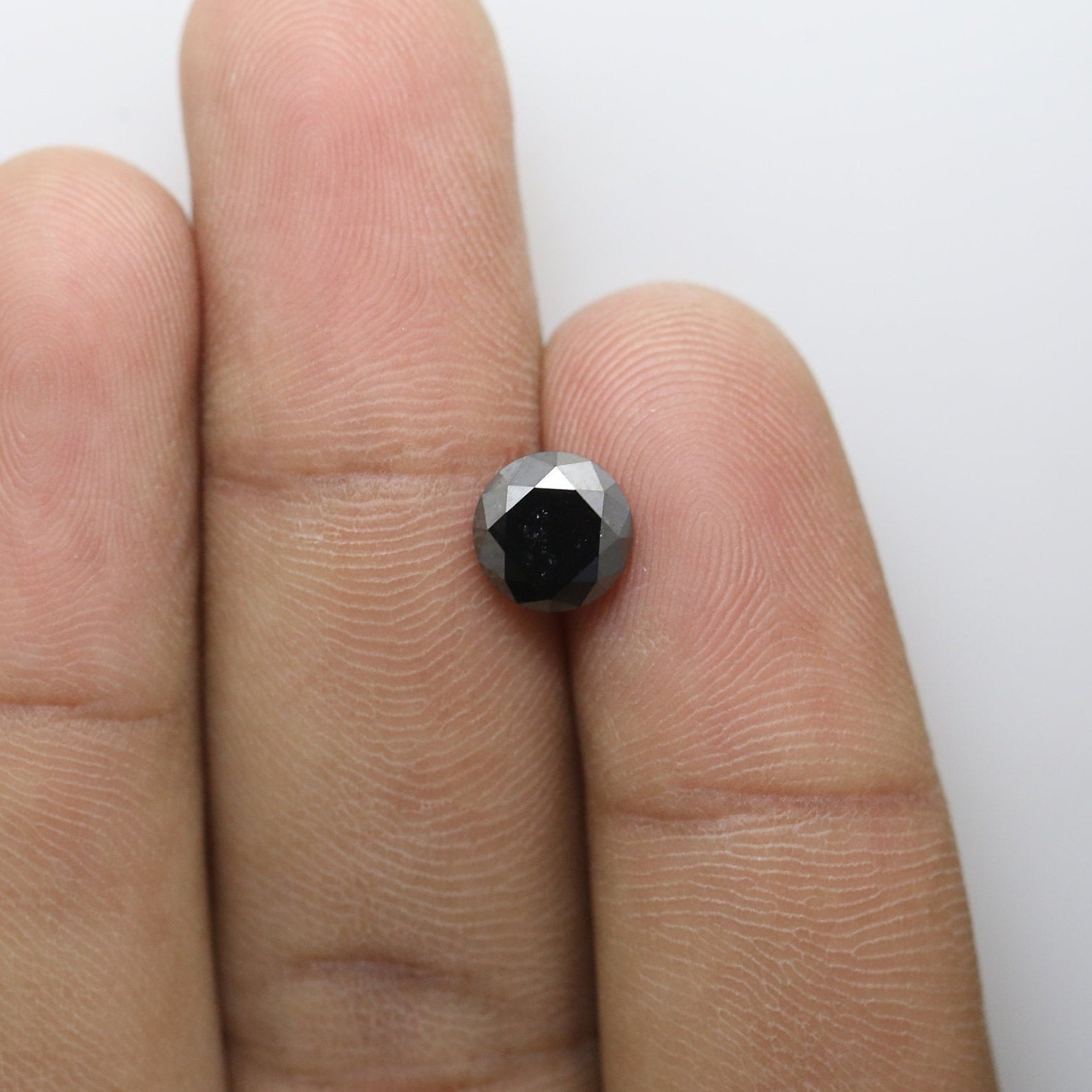 GIA certified Round brilliant Black Treated natural diamond Etsy