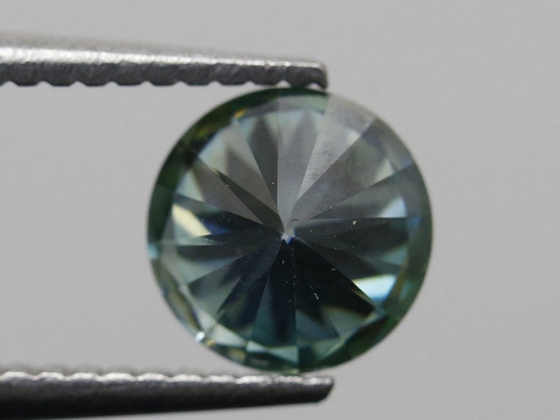 RG-93 Loose Moissanite diamond Round cut Greenish Blue 1.02 Ct