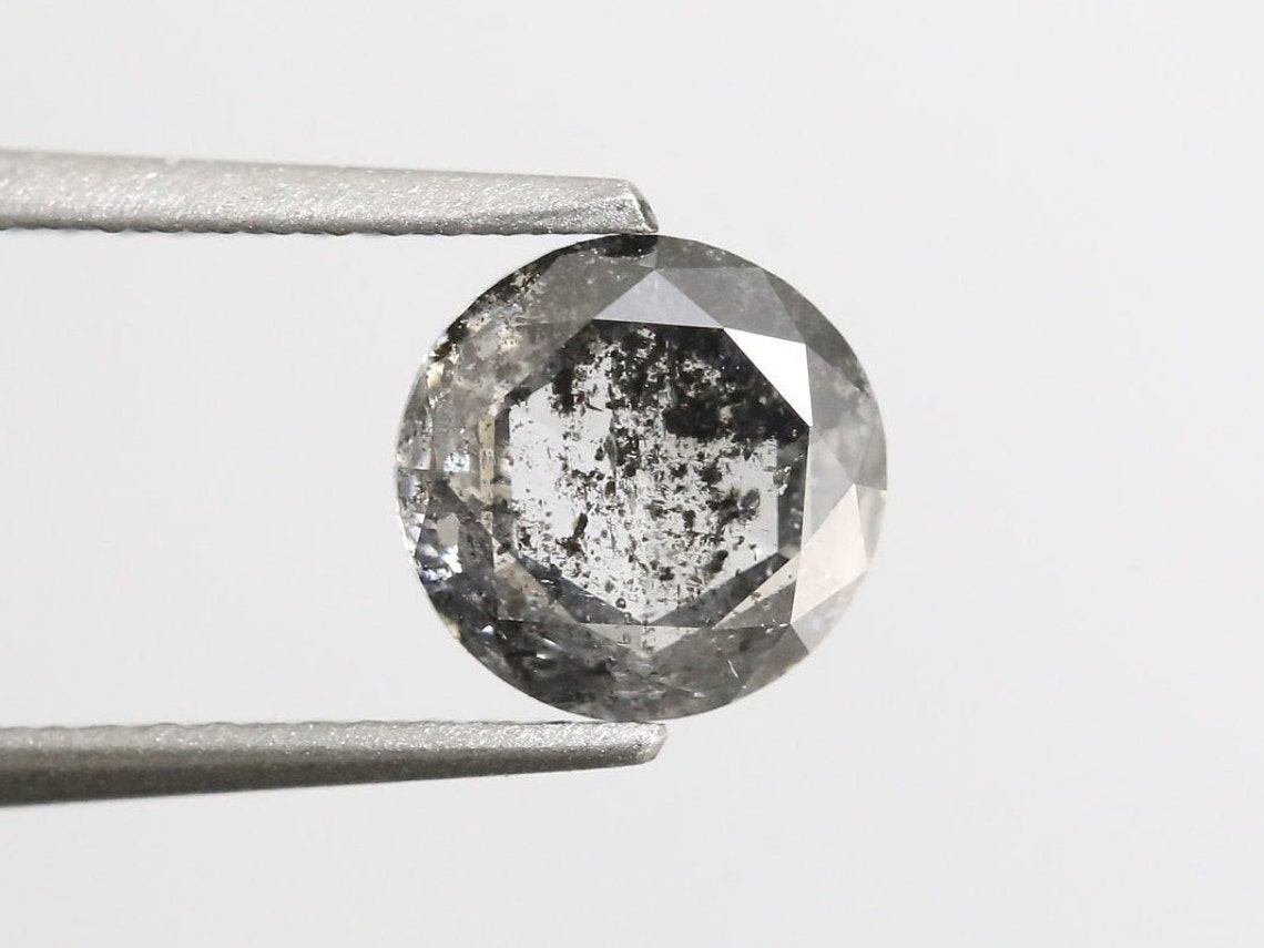 700 MM 119 CT sel et gris poivre diamant rond rose Etsy