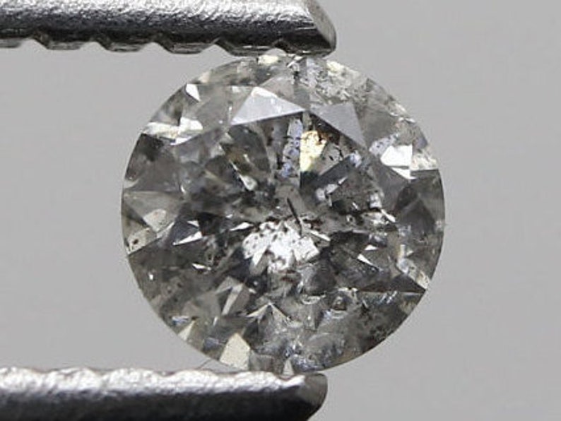 RG-230 Natural Loose Salt and pepper diamond Round cut Gray 0.312 Ct