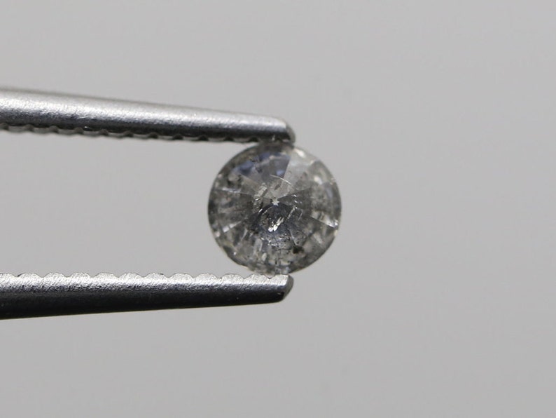 RG-230 Natural Loose Salt and pepper diamond Round cut Gray 0.312 Ct