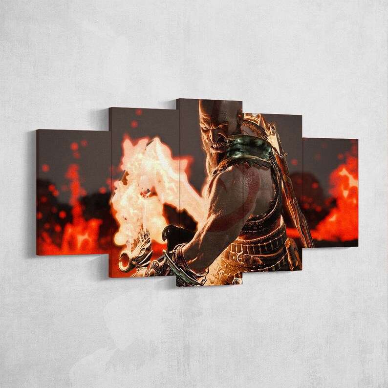 God Of War Canvas 86 God Of War Wall Art God Of War Poster Etsy