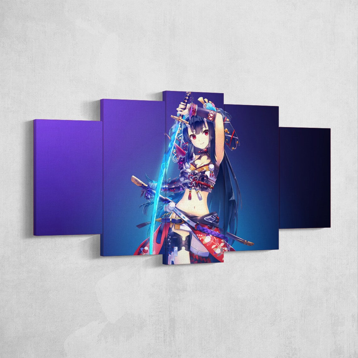 Anime Girl Canvas Wall Art Anime Girl Poster Sexy Anime Etsy