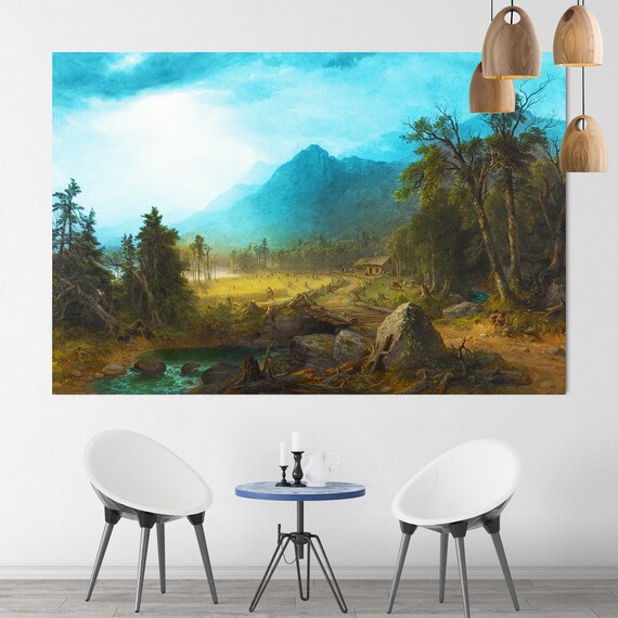 Asher B Durand The First Harvest In The Wilderness 1855 Etsy