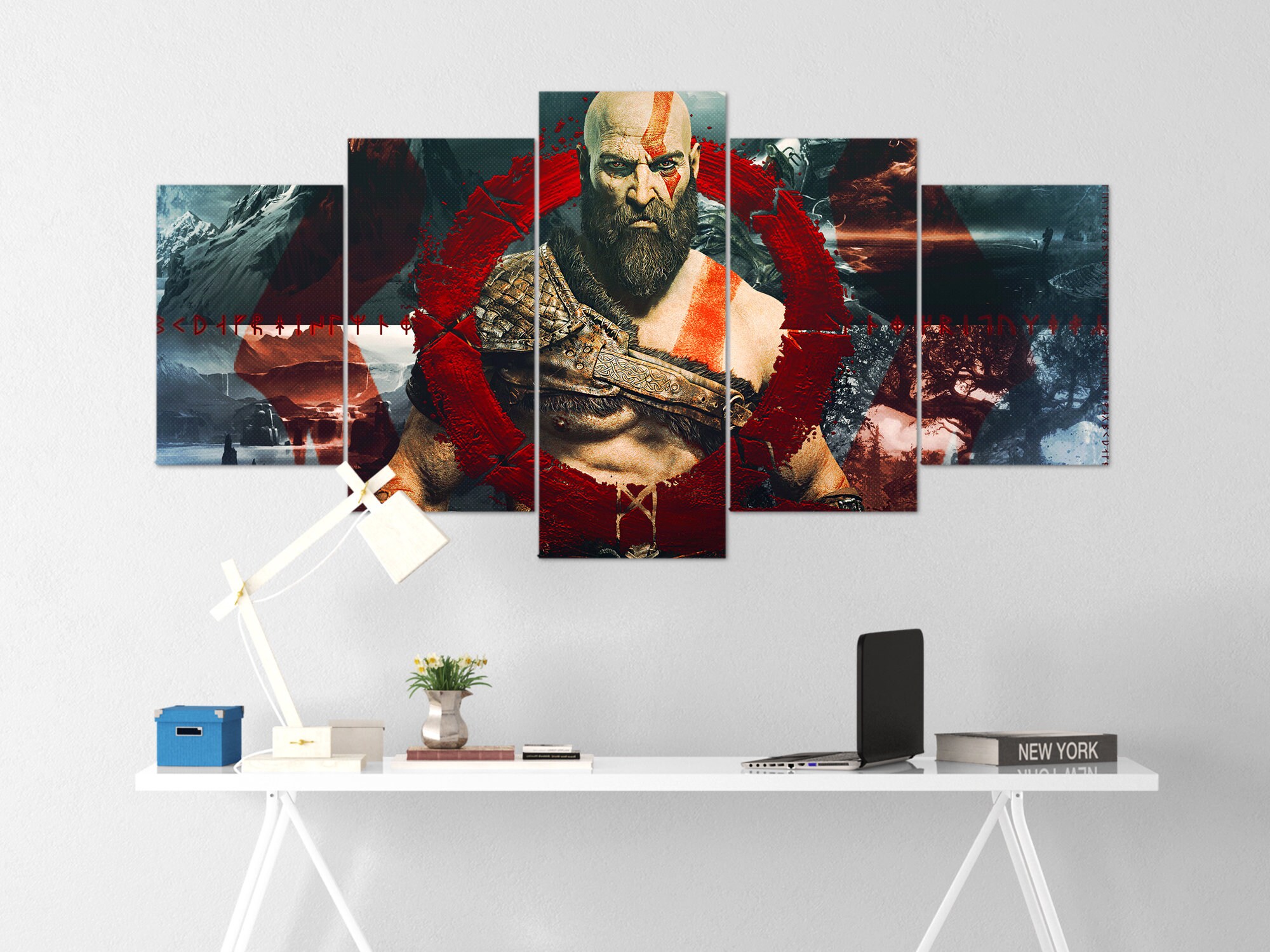 God Of War Canvas 76 God Of War Wall Art God Of War Poster Etsy