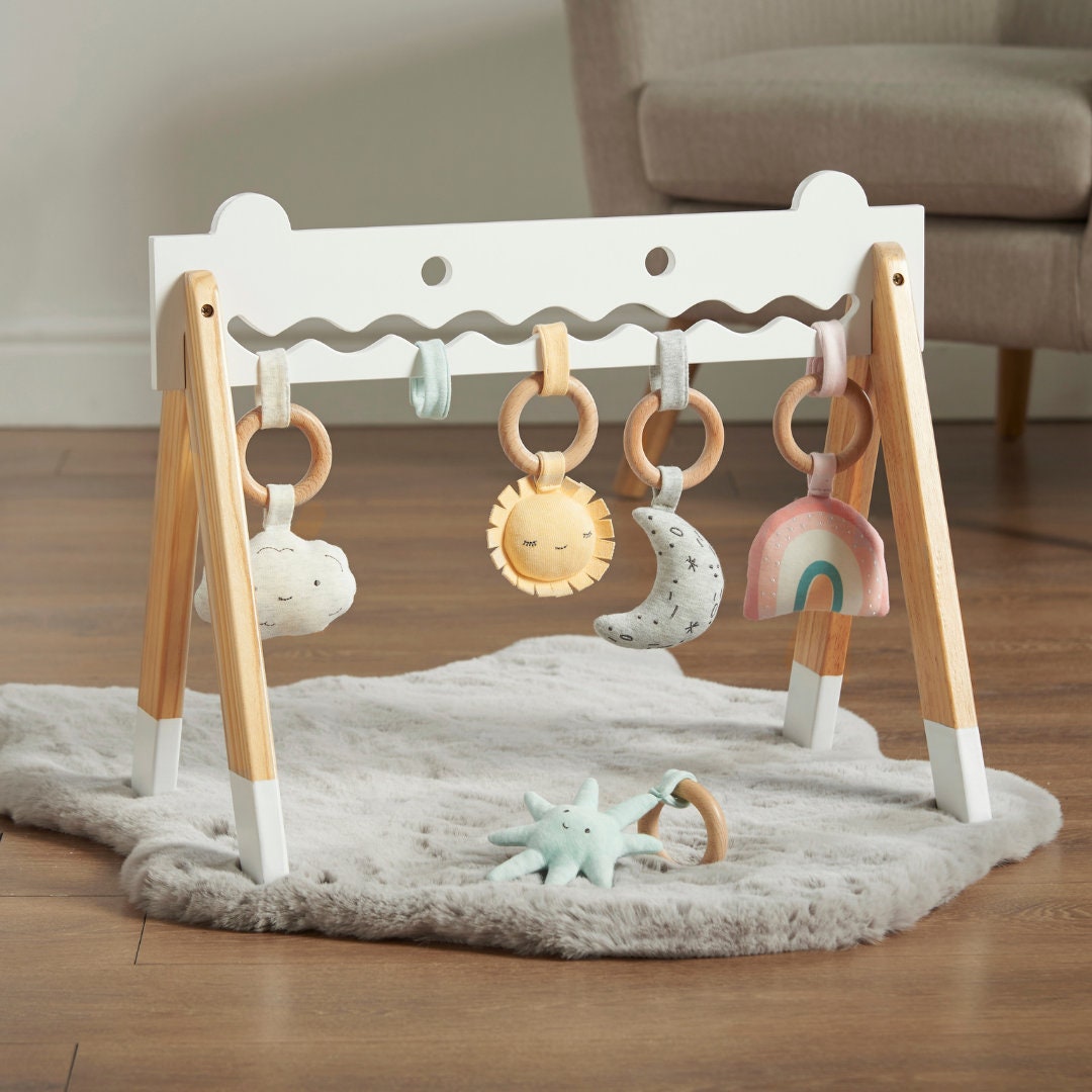 Haus Projekt Baby Wooden Play Gym Activity Baby Gym With 5 Etsy