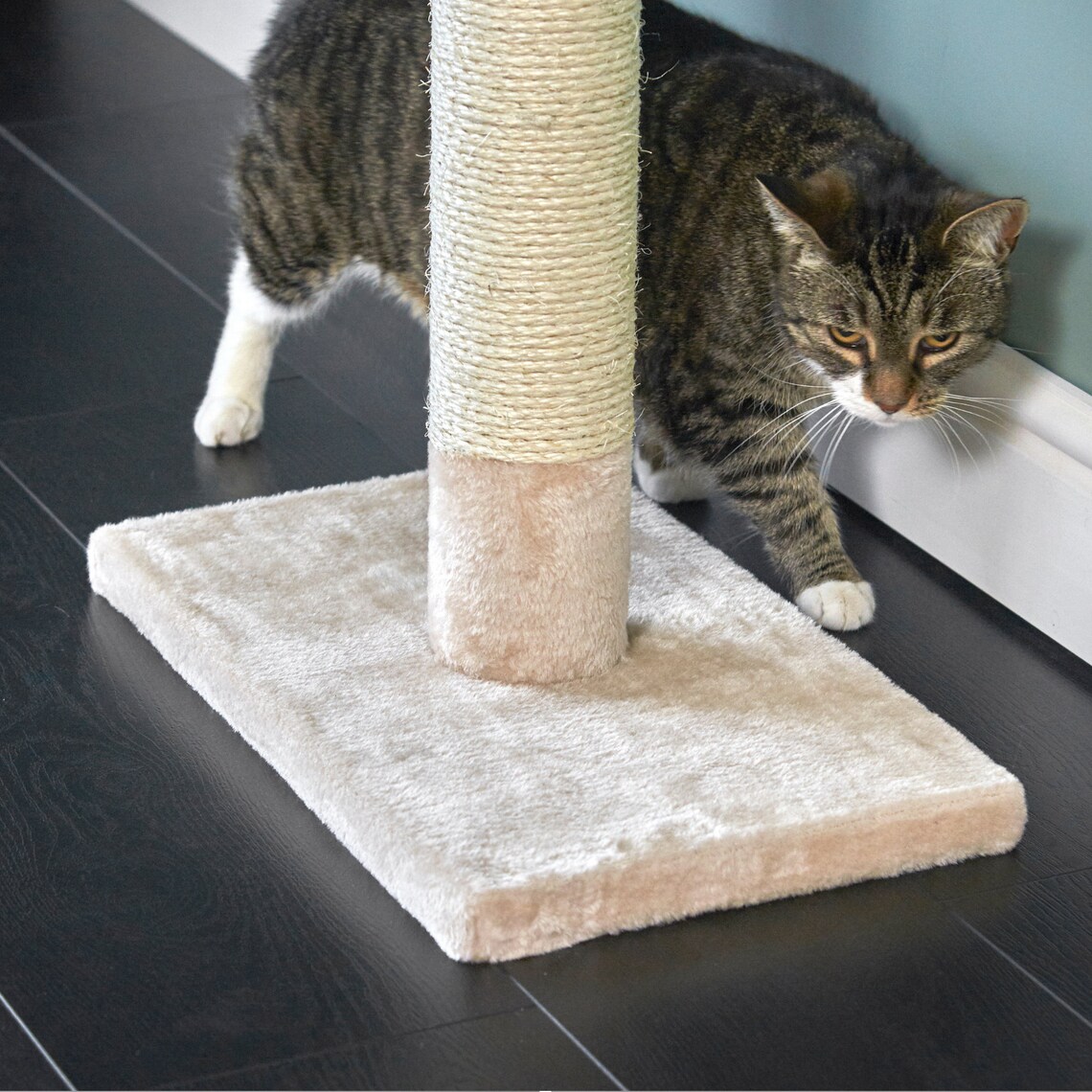 Floor to Ceiling Cat Tree Beige Cat Scratch Post Height Etsy