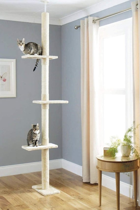 Floor To Ceiling Cat Tree Cat Scratch Post Etsy