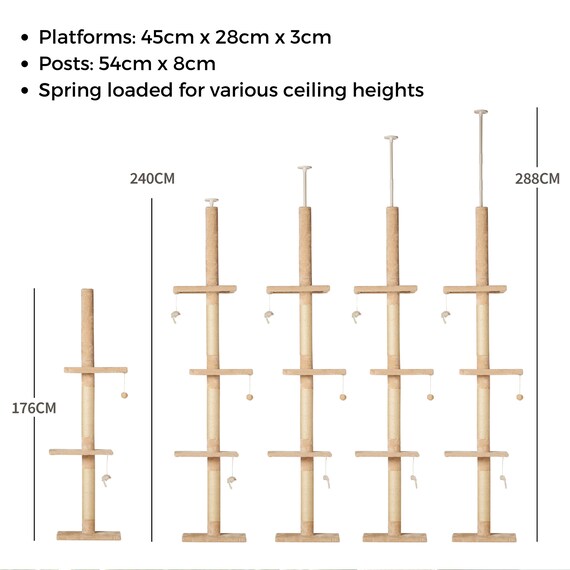 ceiling height cat tree