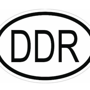 Decalque de vinil DDR interno/externo à prova de intempéries de 3 polegadas