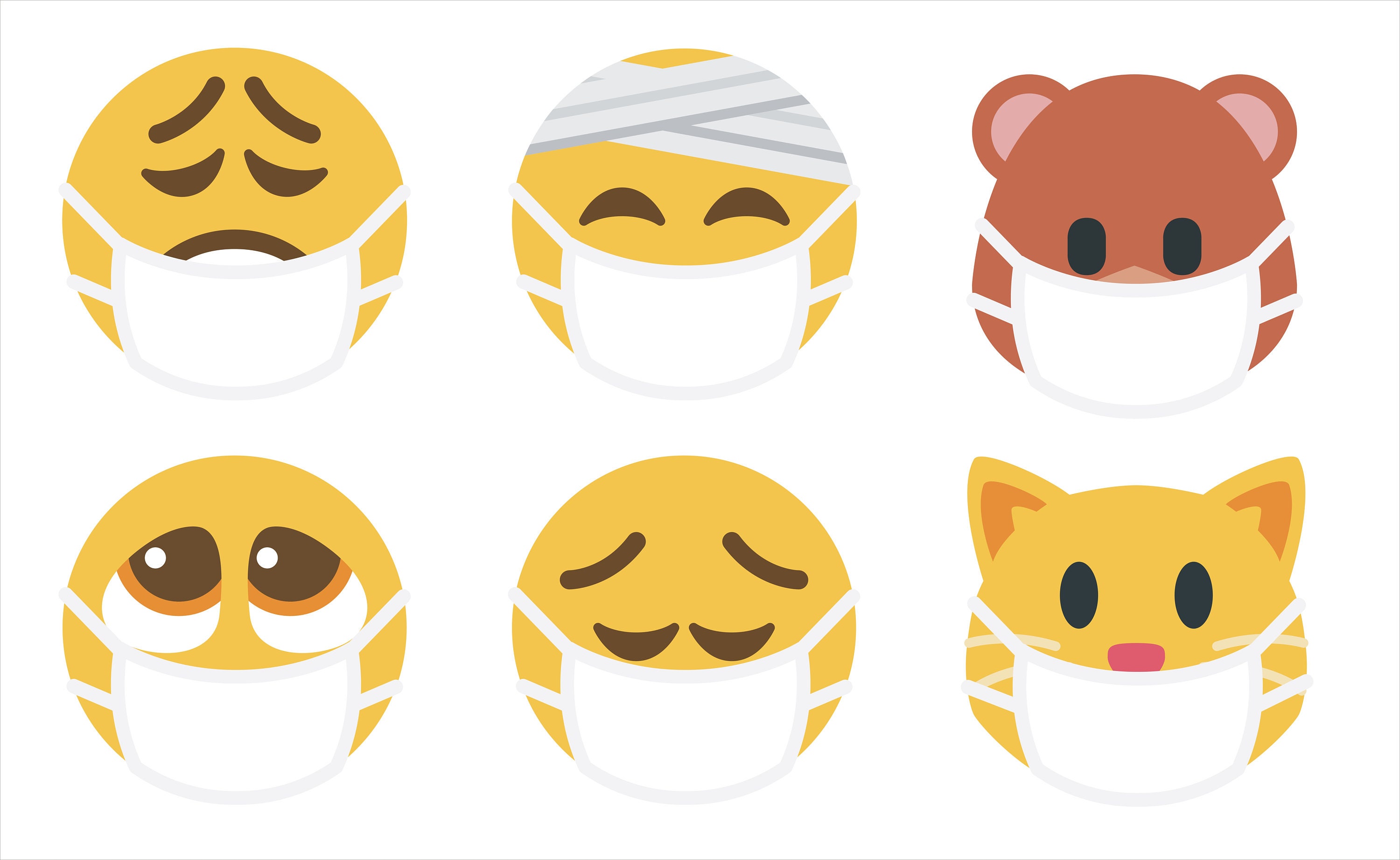 Face Mask Emoji Svg Bundle In Clipart Vector Png Pdf And Etsy In My