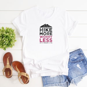Hiking Shirt Hike More Worry Less Ladies' V-neck T-shirt Adventure Camping  Shirt, Outdoors, Wanderlust Shirt, Arrows, Women's V-neck -  Canada