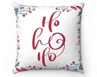 Farmhour Christmas Pillow Cover Merry Ho Ho Ho Christmas Pillow Farmhouse
