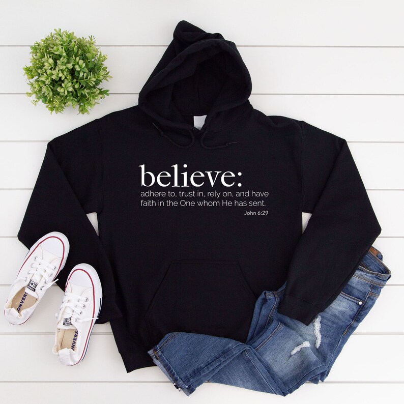 Believe Hoodie / Bible Verse Hoodie / Christian Hoodie / Etsy
