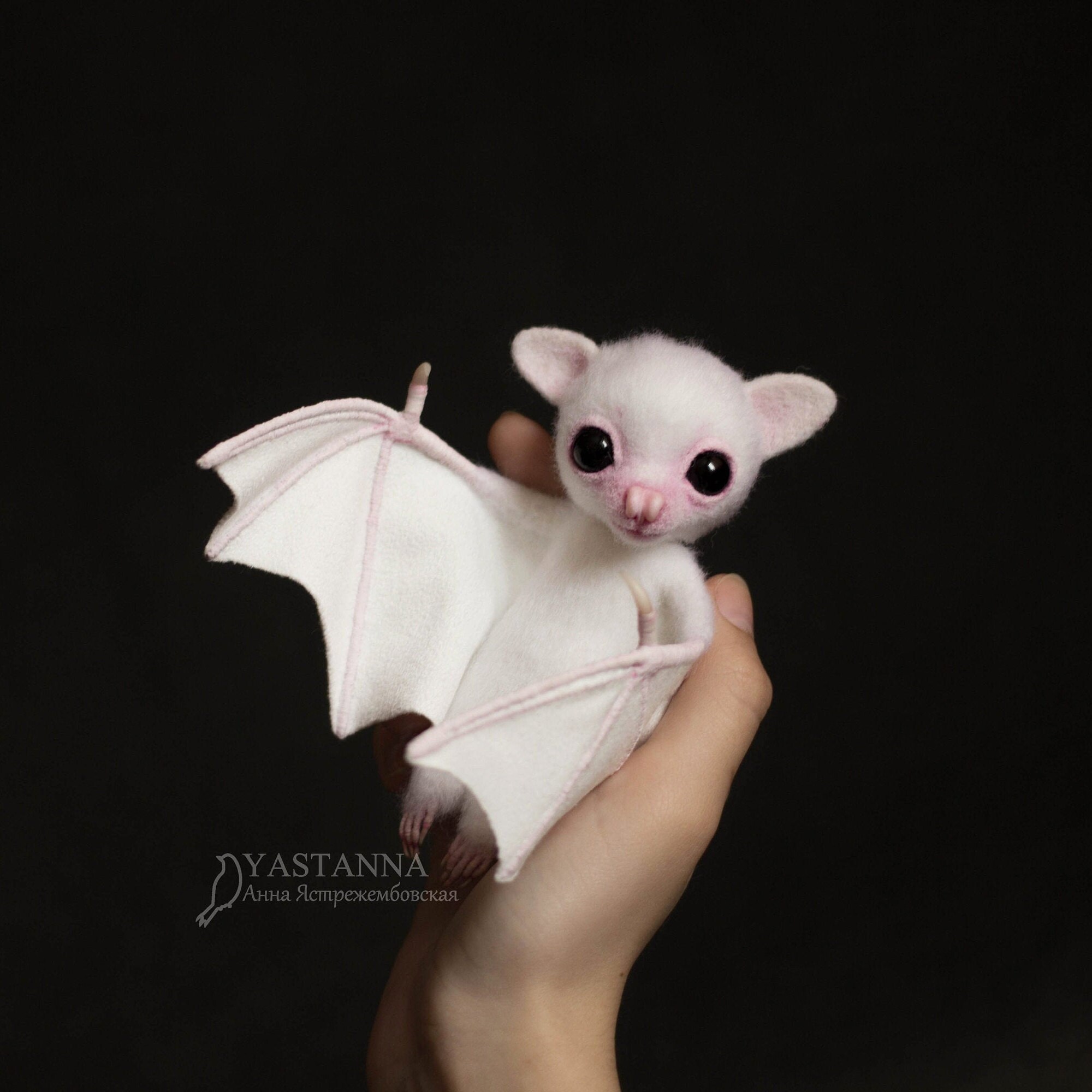 Petite Chauve Souris Blanche Feutre Chauve Souris Albinos Etsy