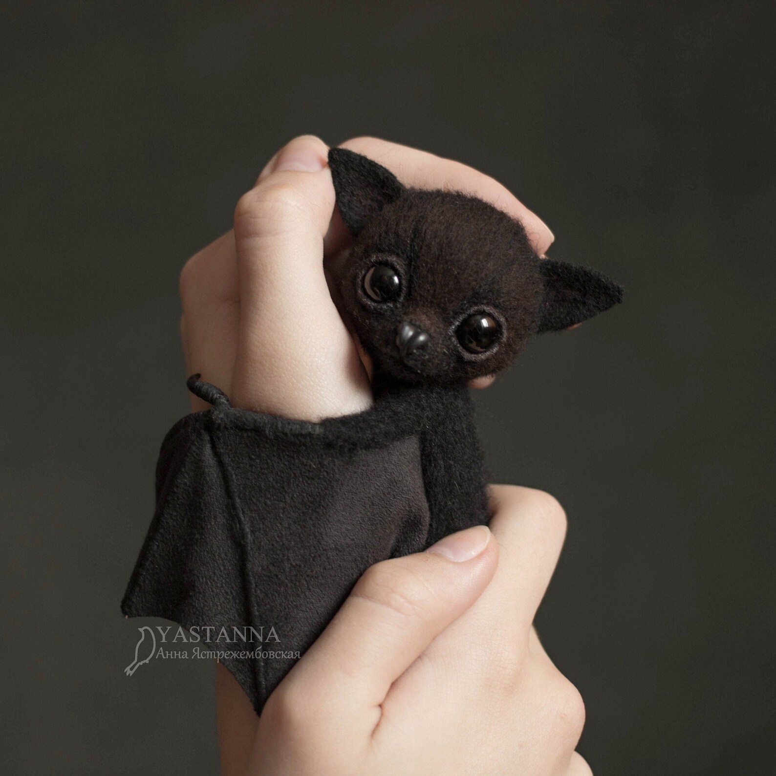 Plush Black Little Bat/Baby Bat Toy/ Wool Bat Toy Etsy