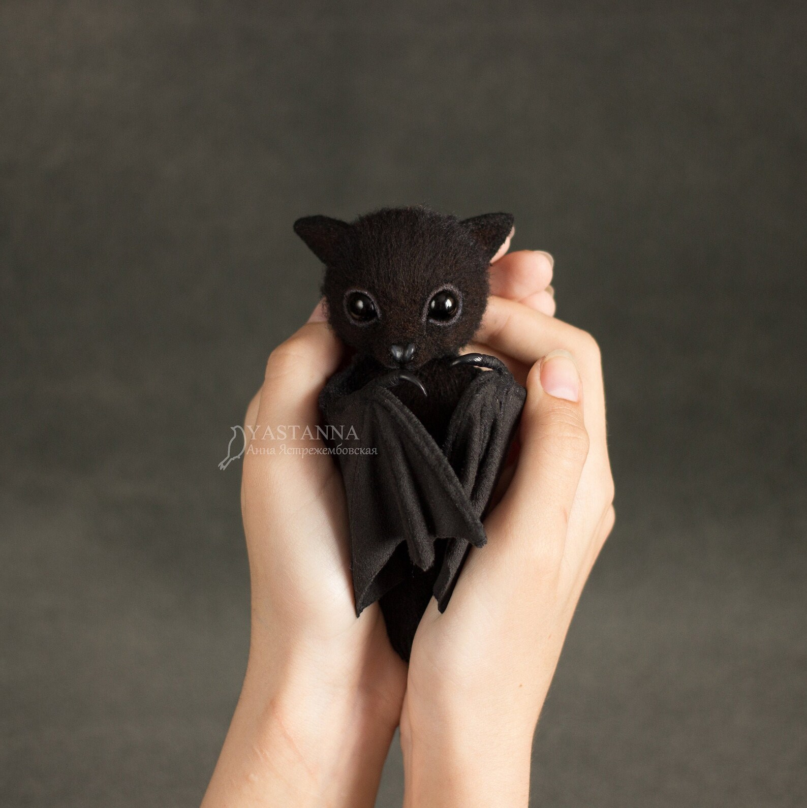 Plush Black Little Bat/Baby Bat Toy/ Wool Bat Toy Etsy