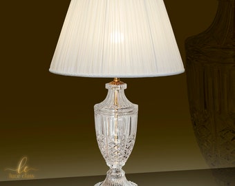 Made in Italy Classic table lamp in pure crystal with a choice of lampshade for living room lamp choose your preferred shade! ITEM C566G