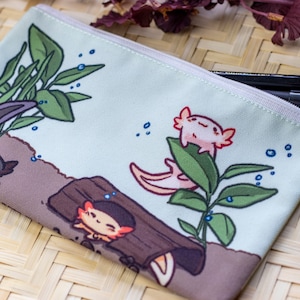 Axolotls | Pencil Case | kawaii aesthetic | Birthday Gift for Her | Christmas Present for Him