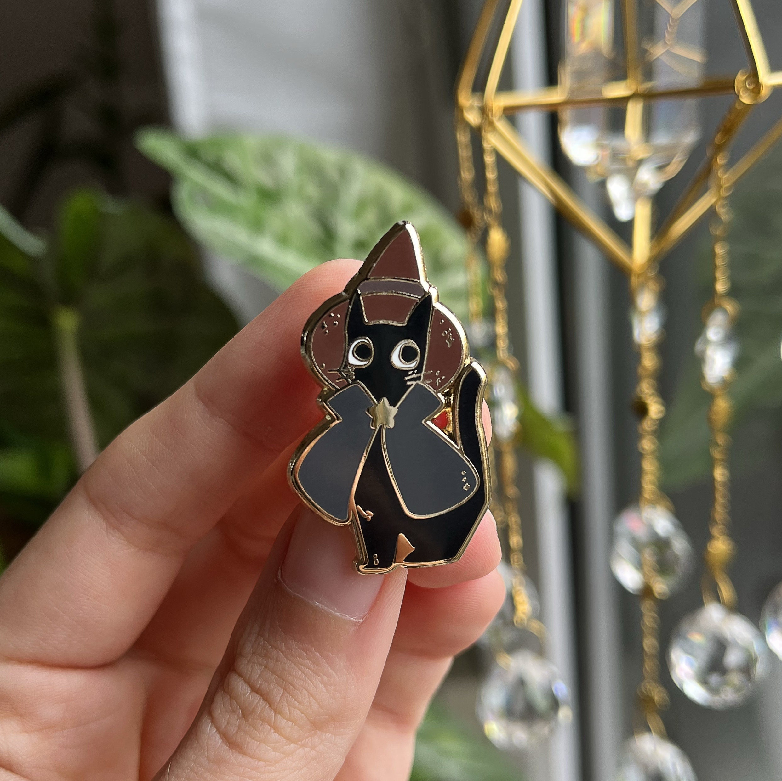 Professional Helper | Hard Enamel Pin | witchy cat lapel pin collector aesthetic | Birthday Gift Christmas Present