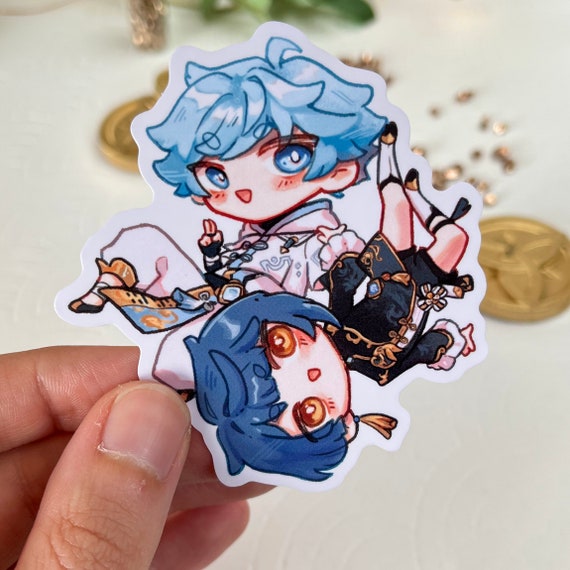 Chongyun&xingqiu Stickers Genshin Impact Etsy