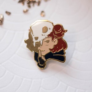 Stella the Witch | Hard Enamel Pin | witchy skull lapel pin collector aesthetic | Birthday Gift Christmas Present