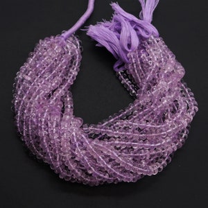 Natural Pink Amethyst Faceted Rondelle Beads 6.5-7mm Handmade Gemstone Beads for jewelry making beads Pink Amethyst beads gemstone necklace